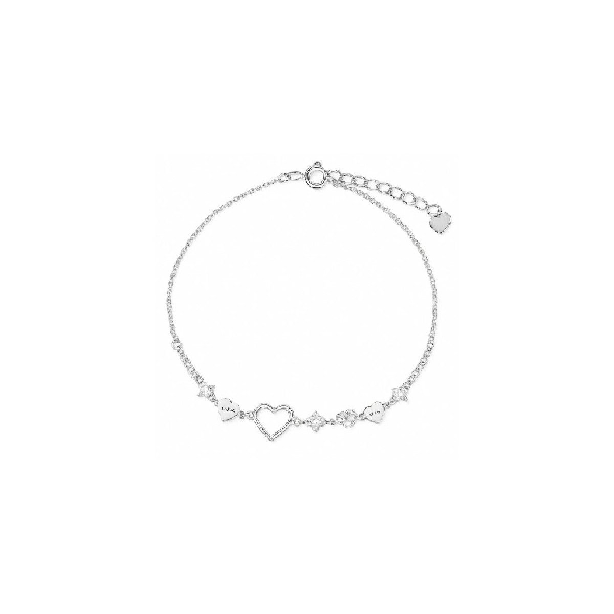 PULSERA CORAZON CALADO CENTRO - PU5903R