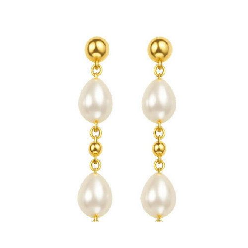 PEND. 2 PERLAS NATURALES + BOLA - PE7089CH