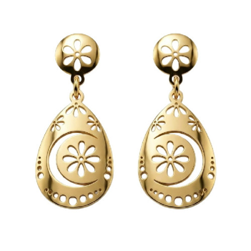 PENDIENTE FORMA DE LAGRIMA CALADO - PE7090CH