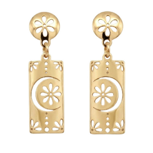 PENDIENTE FORMA RECTANGULAR CALADO - PE7091CH