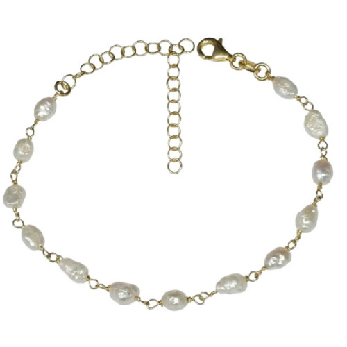 PUL. PERLA NATURAL BARROCA EN LINEA - PU6063CH