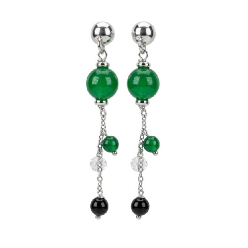 PEND. CIRCULO BOLA FACETADA + 2 CADENAS - PE7077R