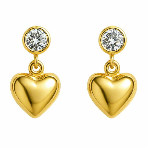 PEND. CHATON + CORAZON LISO - PE7082CH