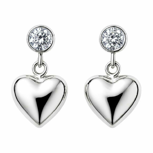 PEND. CHATON + CORAZON LISO - PE7082R