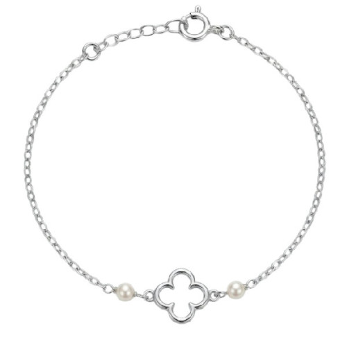 PUL. TREBOL CALADO + 2 PERLAS  - PU6045R