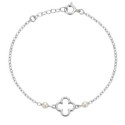 PUL. TREBOL CALADO + 2 PERLAS  - PU6045R