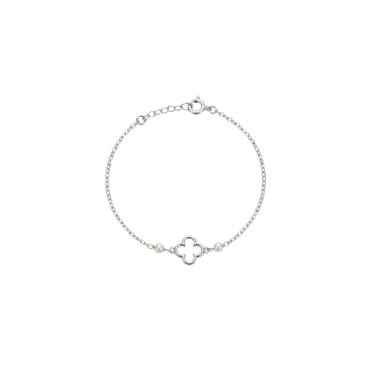 PUL. TREBOL CALADO + 2 PERLAS  - PU6045R