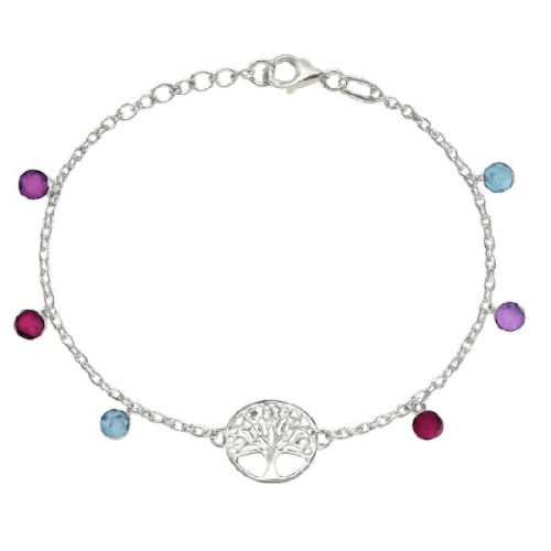 PULSERA ARBOL VIDA CZ COLORES - PU6052R
