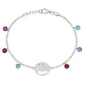 PULSERA ARBOL VIDA CZ COLORES - PU6052R
