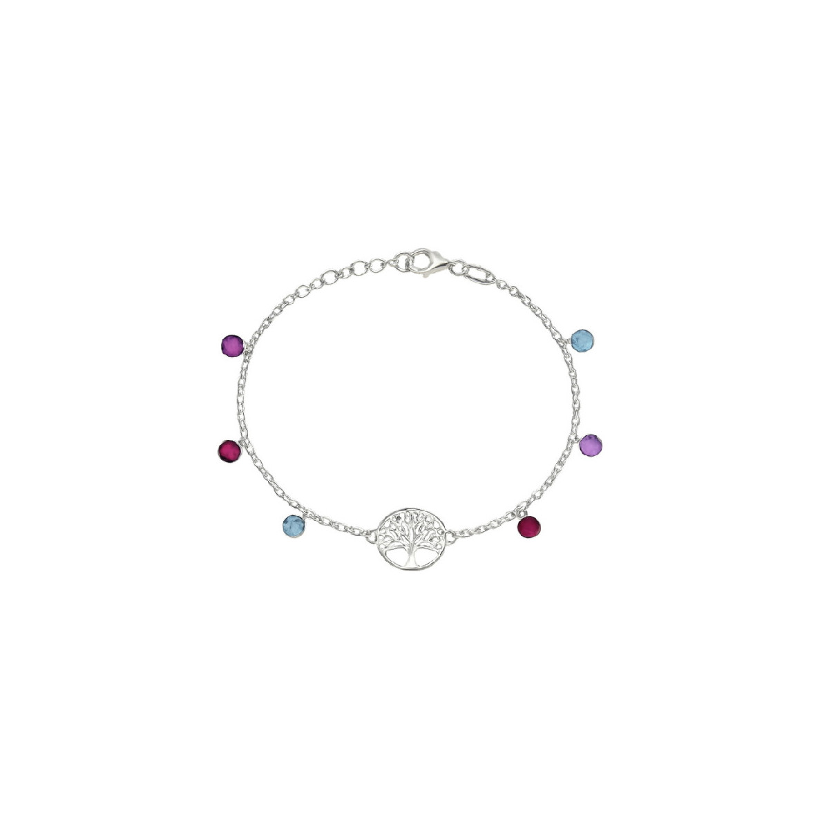 PULSERA ARBOL VIDA CZ COLORES - PU6052R