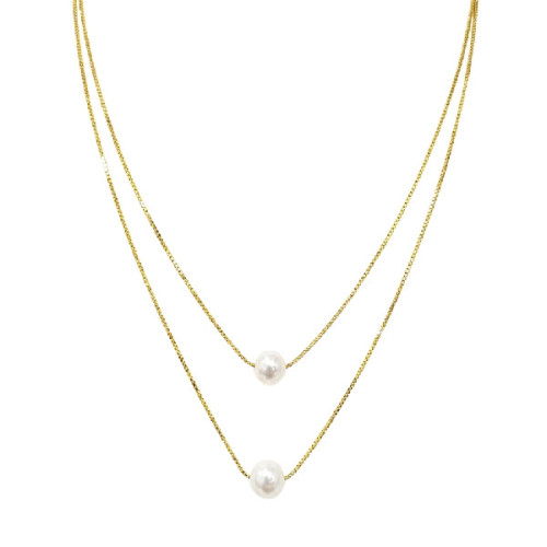 GARG. DOBLE CON PERLA NATURAL - GA1959CH