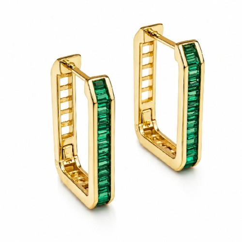 P. ARO RECTANGULAR CON CZ BAGUETTE - PE6439CH/16