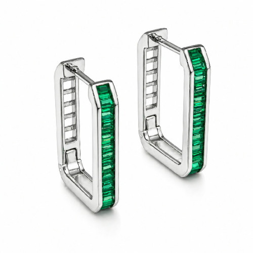 P. ARO RECTANGULAR CON CZ BAGUETTE - PE6439R/16
