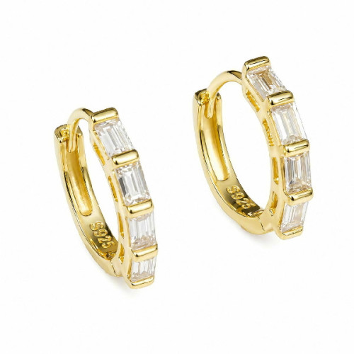 PENDIENTE ARO CZ RECTANGULARES 12 MM - PE7101CH