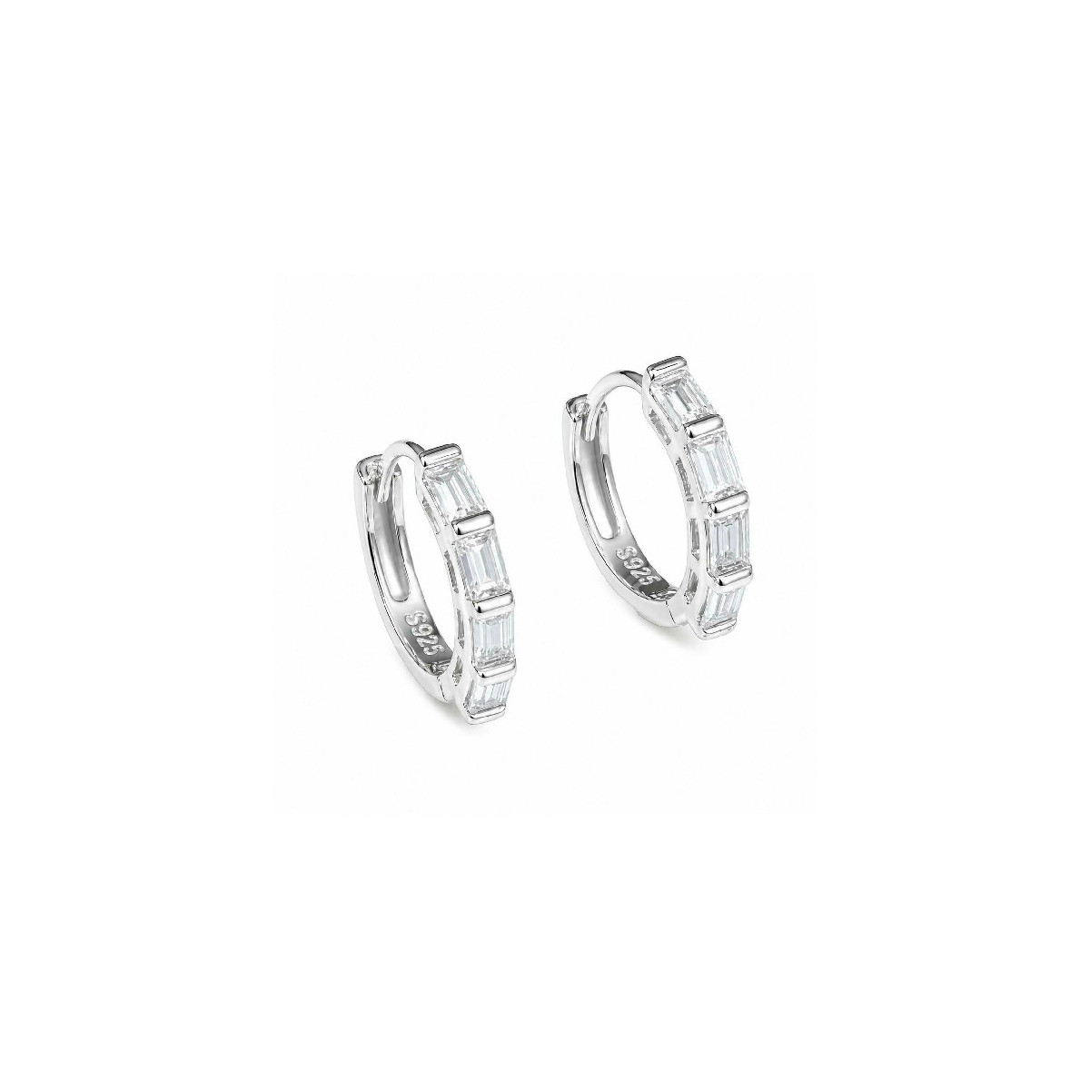 PENDIENTE ARO CZ RECTANGULARES 12 MM - PE7101R