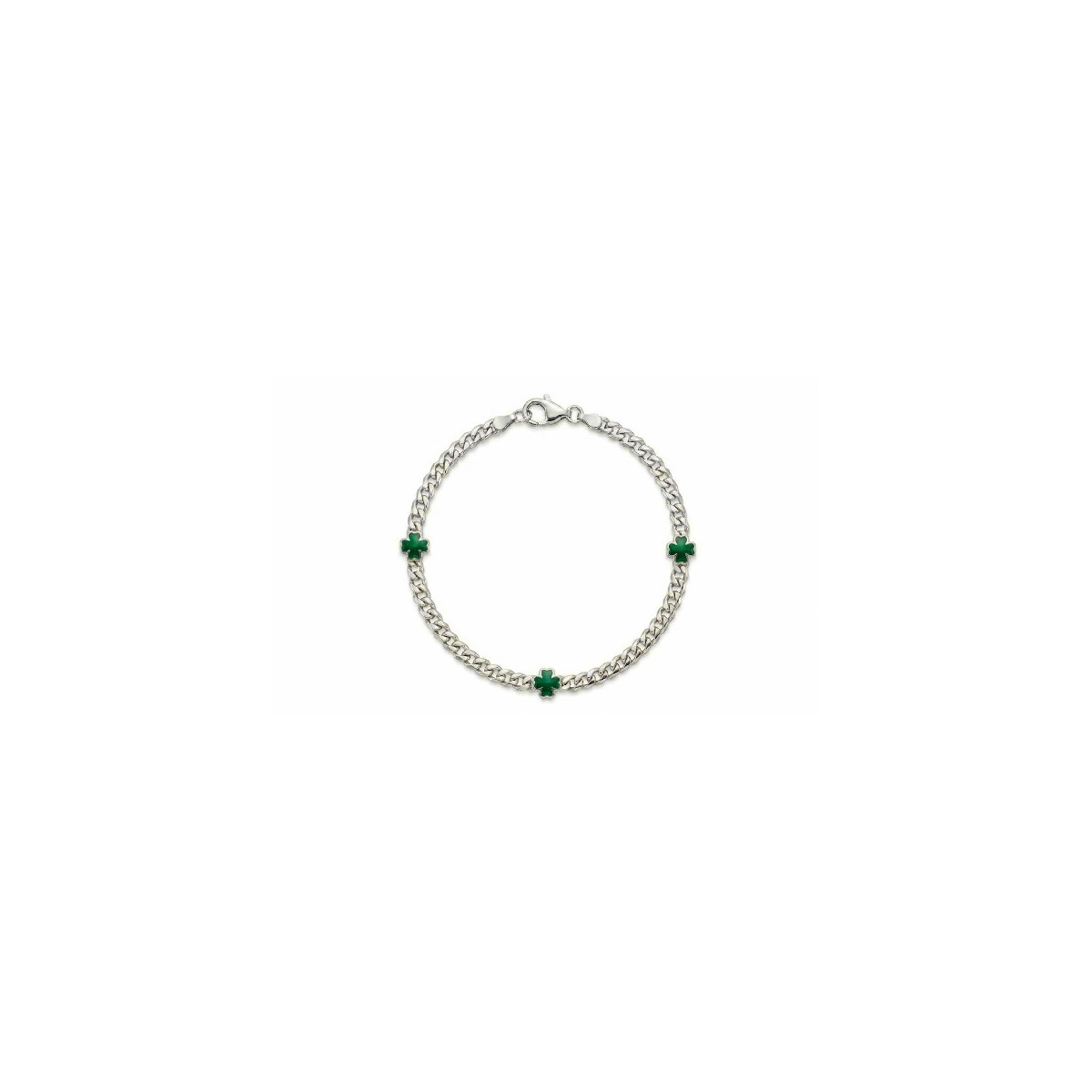 PU. BARBADA 3 TREBOLES EN LINEA ESMALTE - PU5397R/16