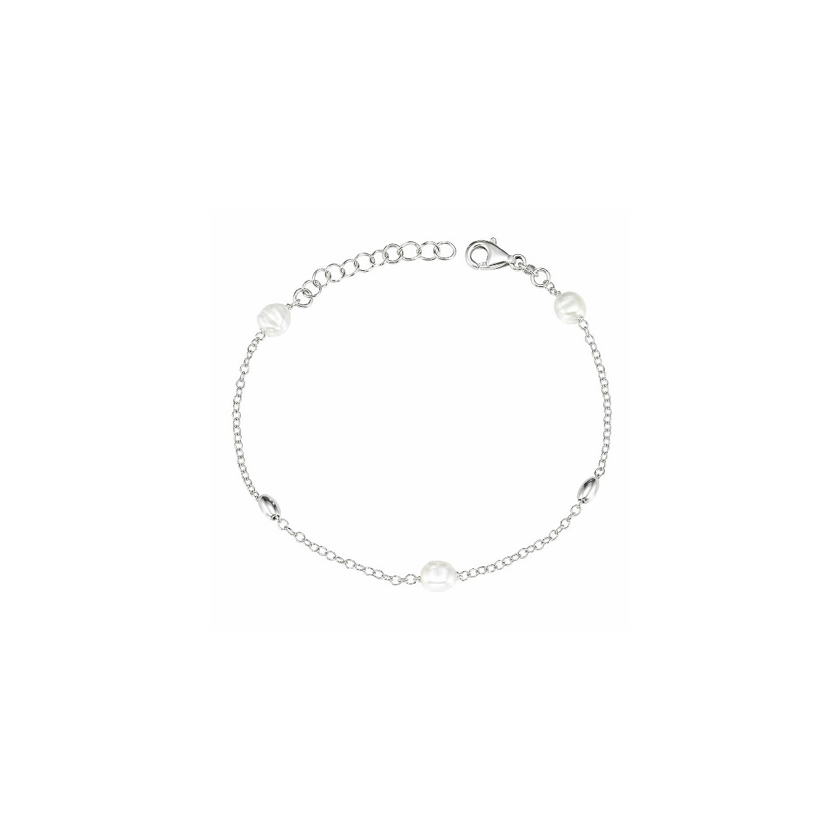 PUL. 3 PERLAS NATURALES + 2 DE PLATA - PU6002R
