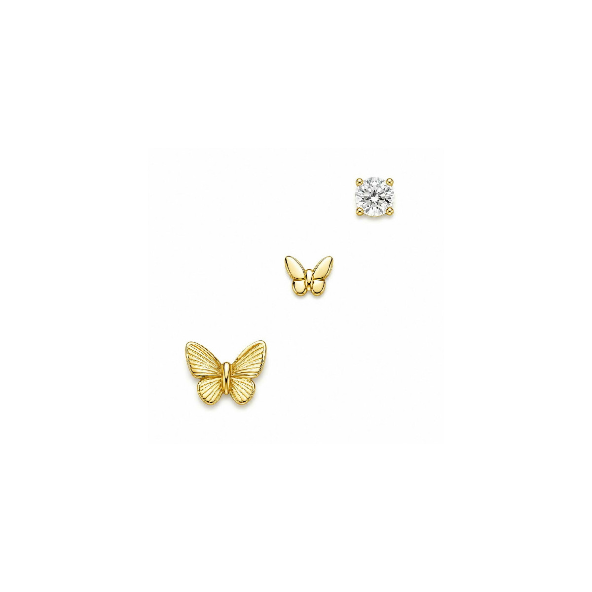 P. SET 3UDS 2 MARIPOSAS + CZ GARRAS - PE7087CH