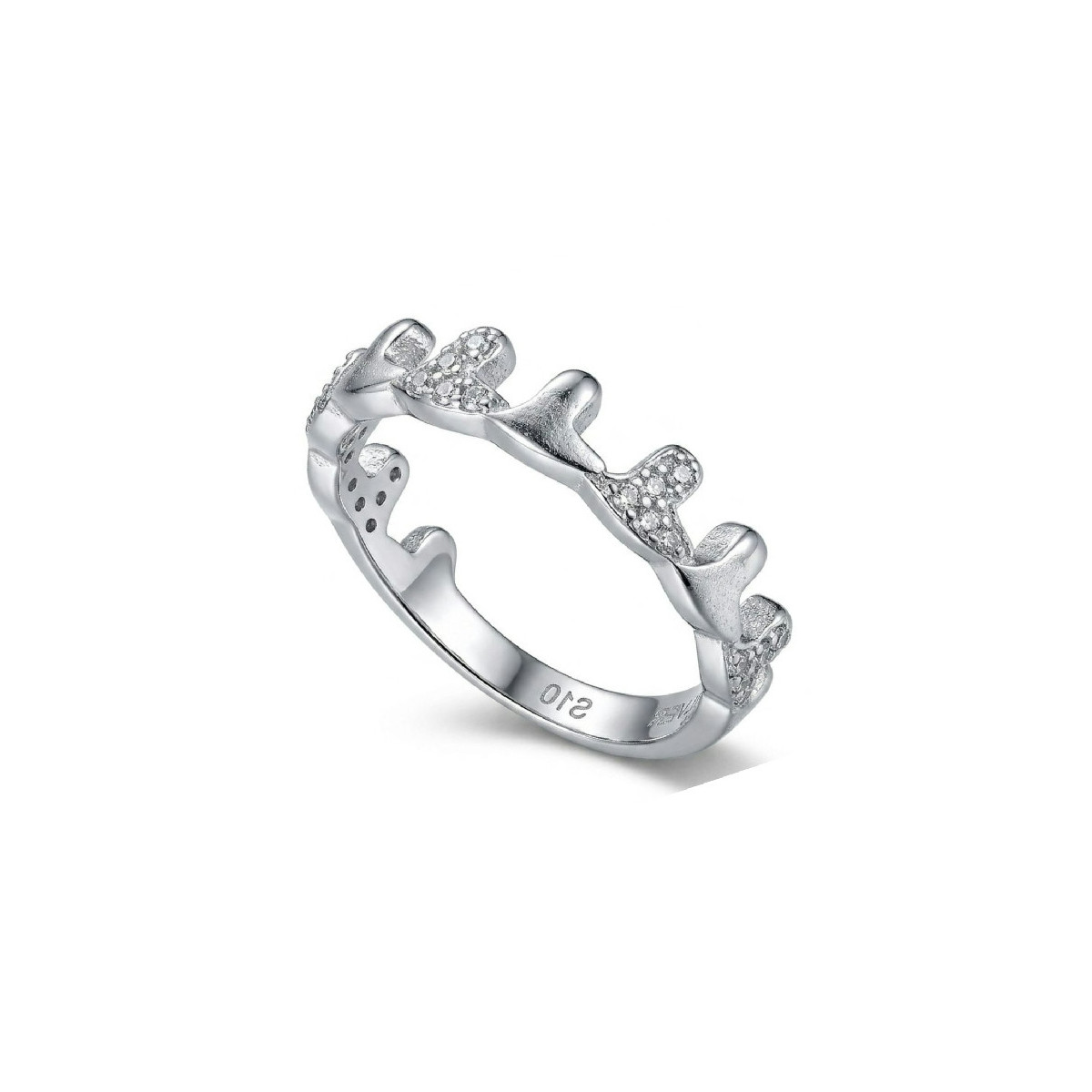 SORTIJA CORAZONES LISOS Y CON CZ - SO1741R