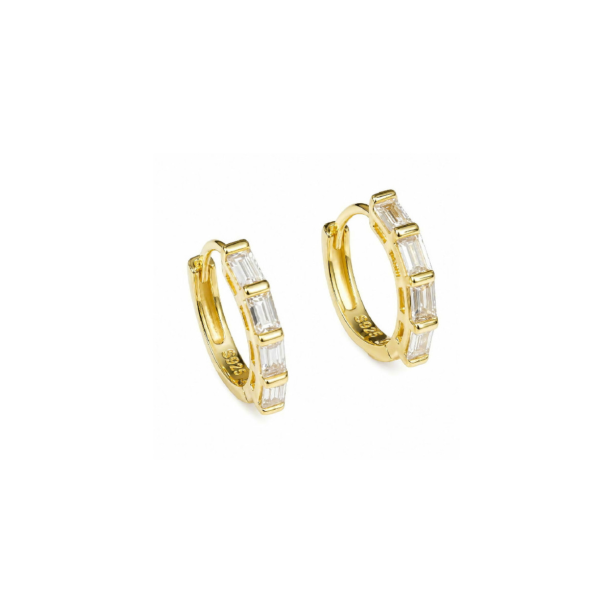 PENDIENTE ARO CZ RECTANGULARES 12 MM - PE7101CH