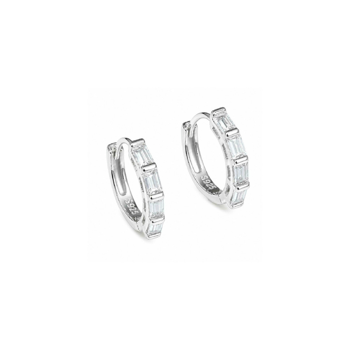 PENDIENTE ARO CZ RECTANGULARES 12 MM - PE7101R