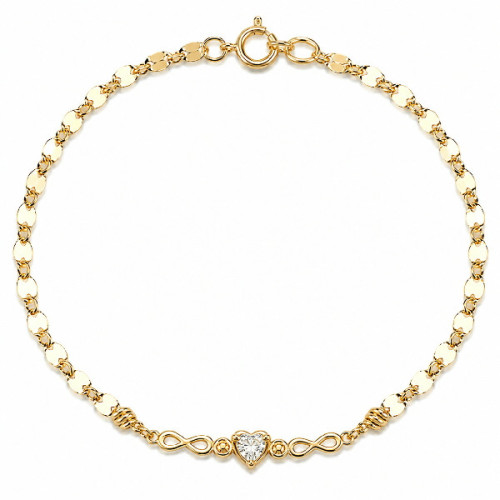 P. CADENA FANTASIA INFINITO Y CORAZON CZ - PU6033CH