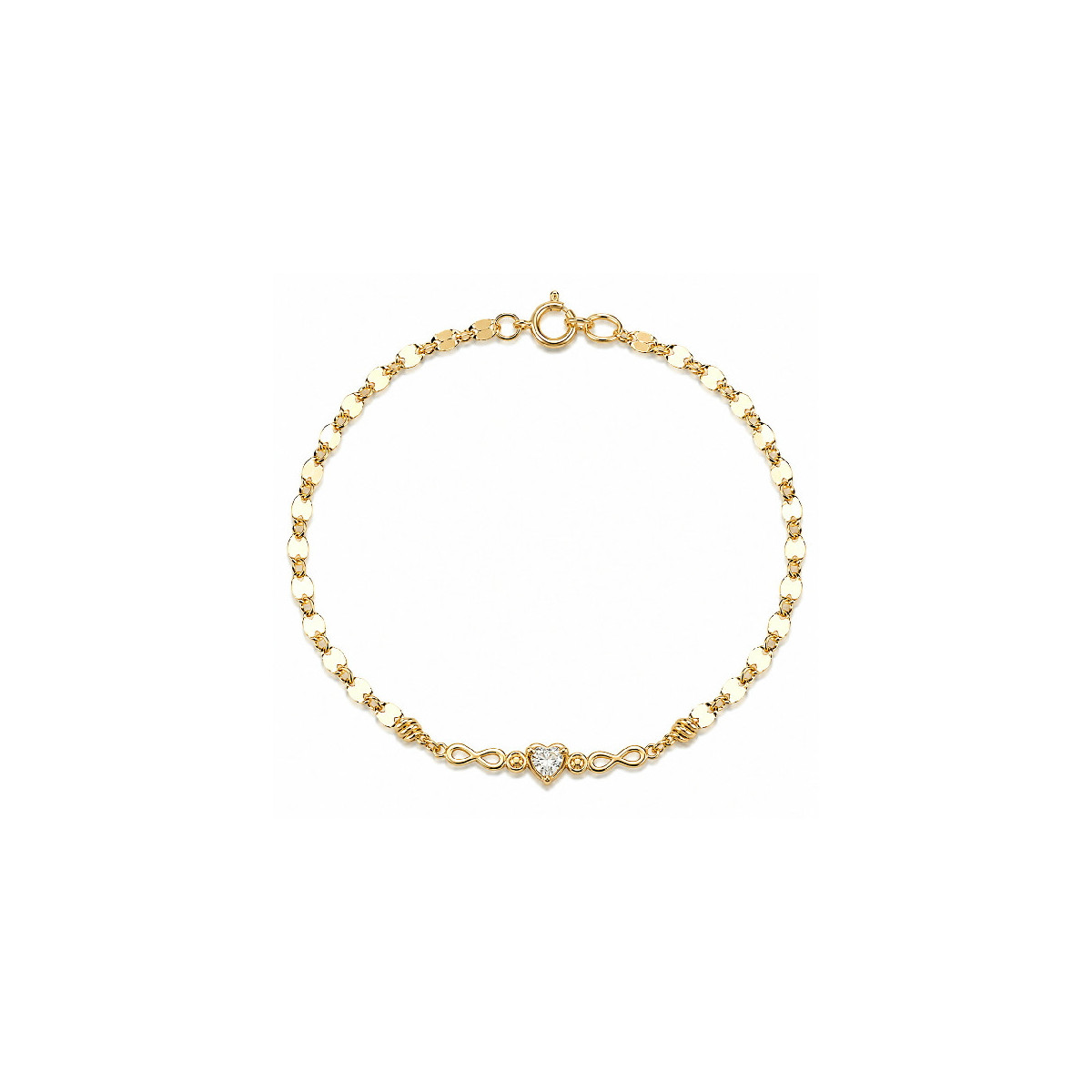 P. CADENA FANTASIA INFINITO Y CORAZON CZ - PU6033CH