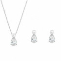 JUEGO PERLA + CZ LAGRIMA ABAJO - JU3133R