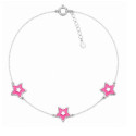 PULSERA 3 ESTRELLAS ESMALTE EN LINEA - PU6037 PULSERA 3 ESTRELLAS ESMALTE EN LINEA - PU6037
