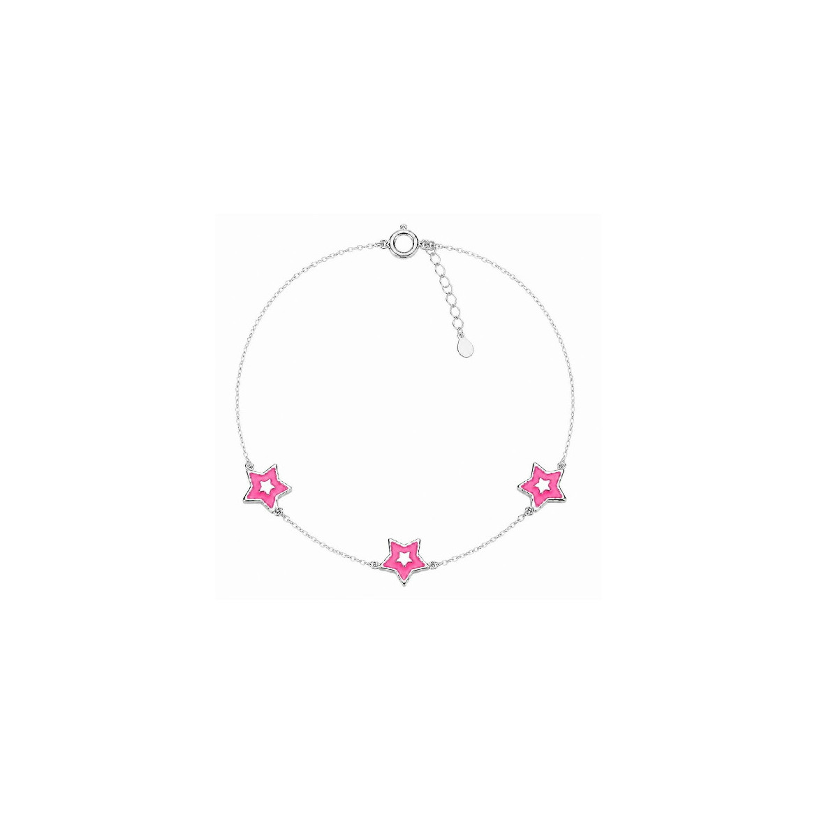 PULSERA 3 ESTRELLAS ESMALTE EN LINEA - PU6037