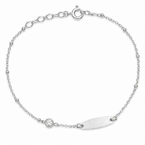 PULSERA CHAPA + CZ - PU6009R