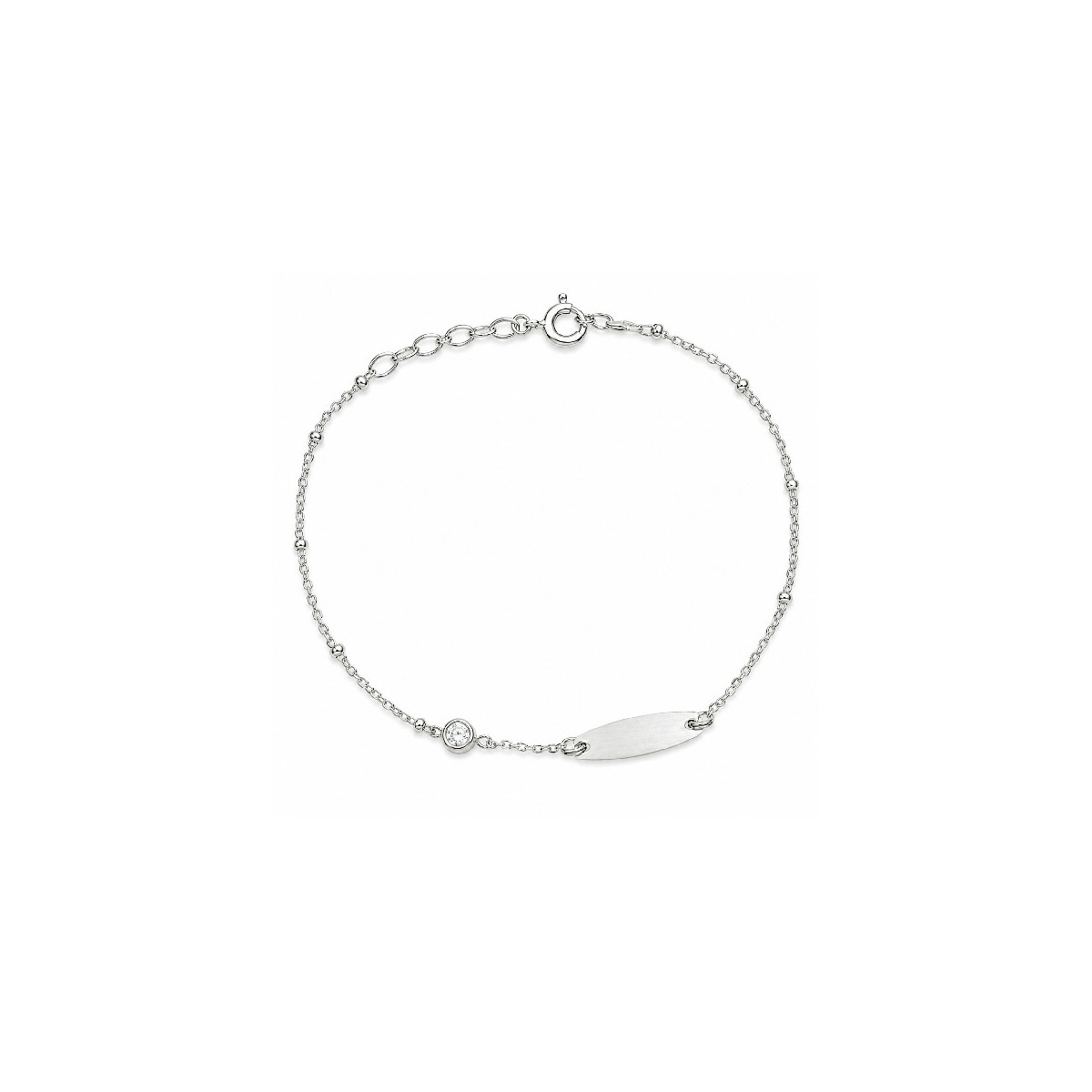 PULSERA CHAPA + CZ - PU6009R