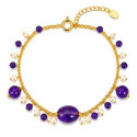 PUL. CADENA ROLO PIEDRAS MORADAS+ PERLA - PU5973CH PUL. CADENA ROLO PIEDRAS MORADAS+ PERLA - PU5973CH