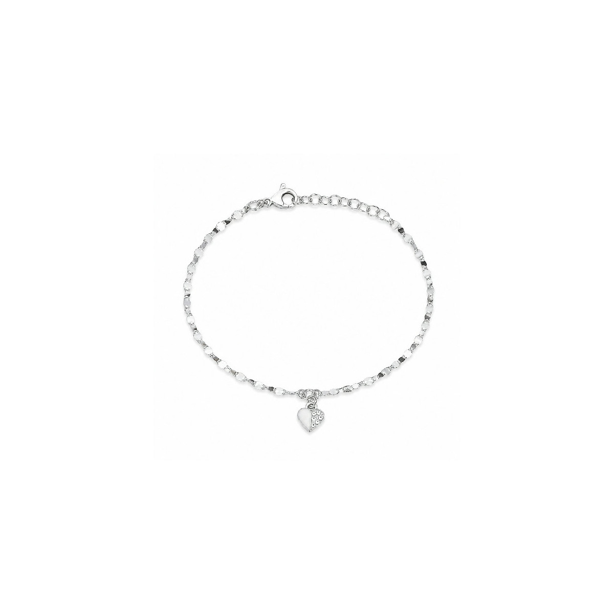 PUL. CADENA FANTASIA + CORAZON CZ - PU6011R