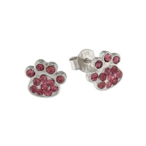 PENDIENTE HUELLA PERRO CON PIEDRAS - PE5480/14