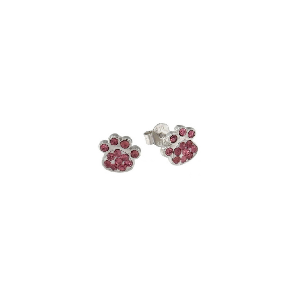 PENDIENTE HUELLA PERRO CON PIEDRAS - PE5480/14