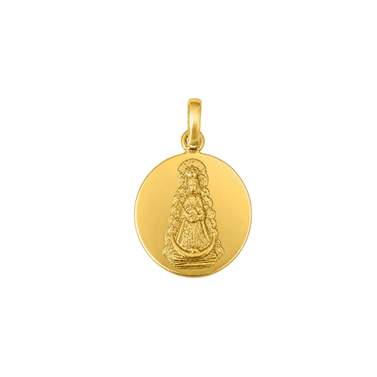 MEDALLA VIRGEN DEL ROCIO LISA 15MM - CO3044CH