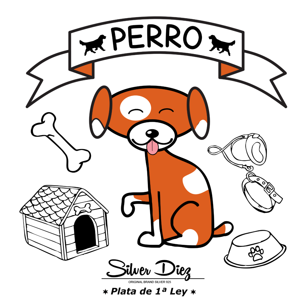PULSERA AMIGOS DE LOS PERROS RODIO - PU4776