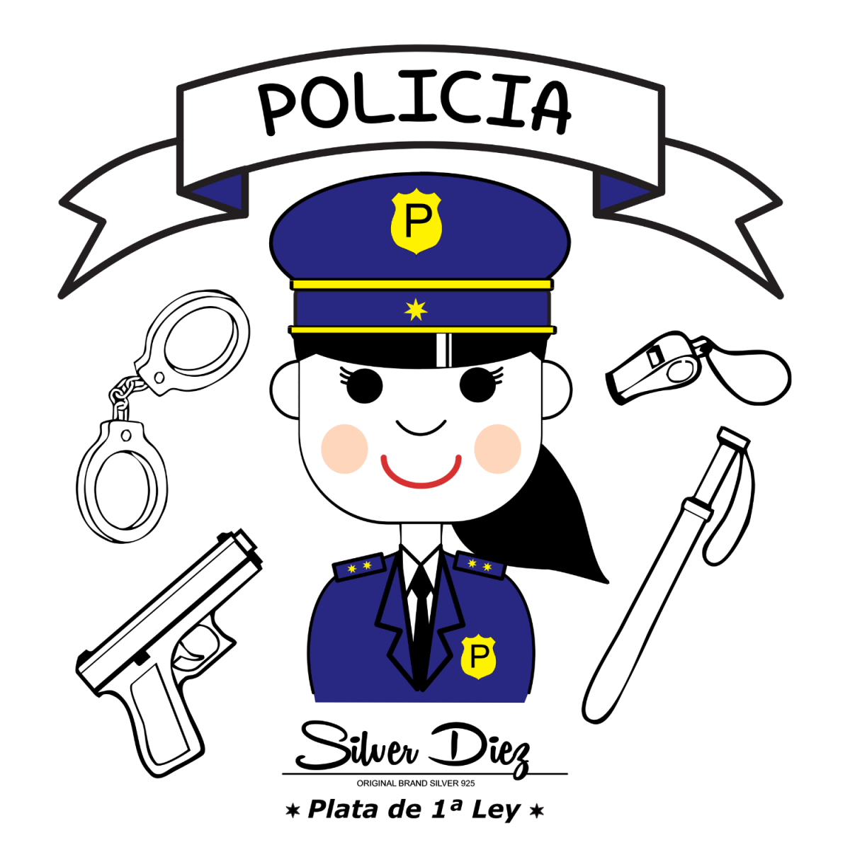 PULSERA DE LA POLICIA RODIO - PU4784