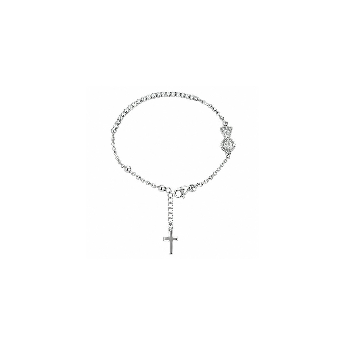 PULSERA ROSARIO VIRGEN DEL PILAR CON CZ - PU6068R/04