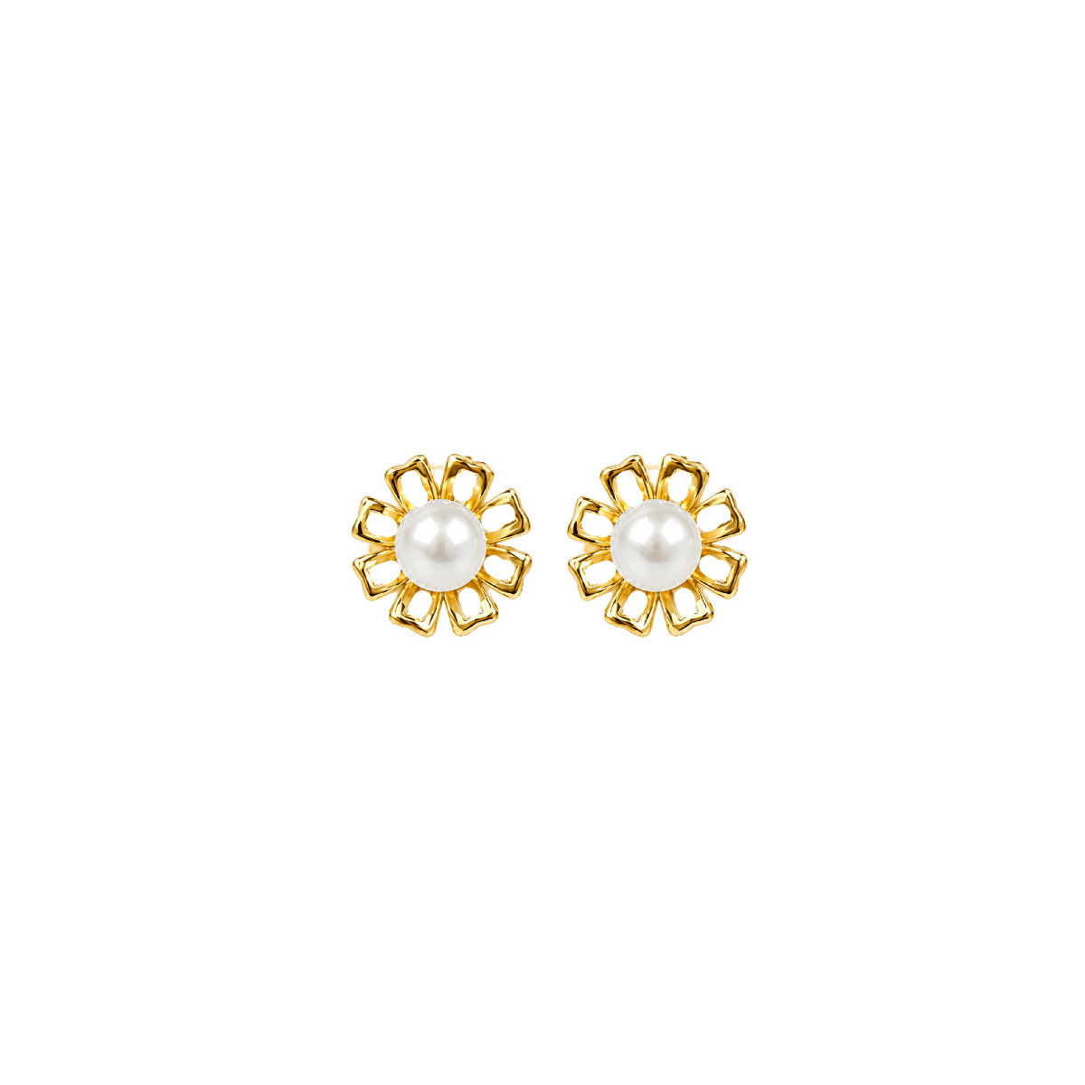 PENDIENTE FLOR LISA CENTRO PERLA NATURAL - PE7149CH