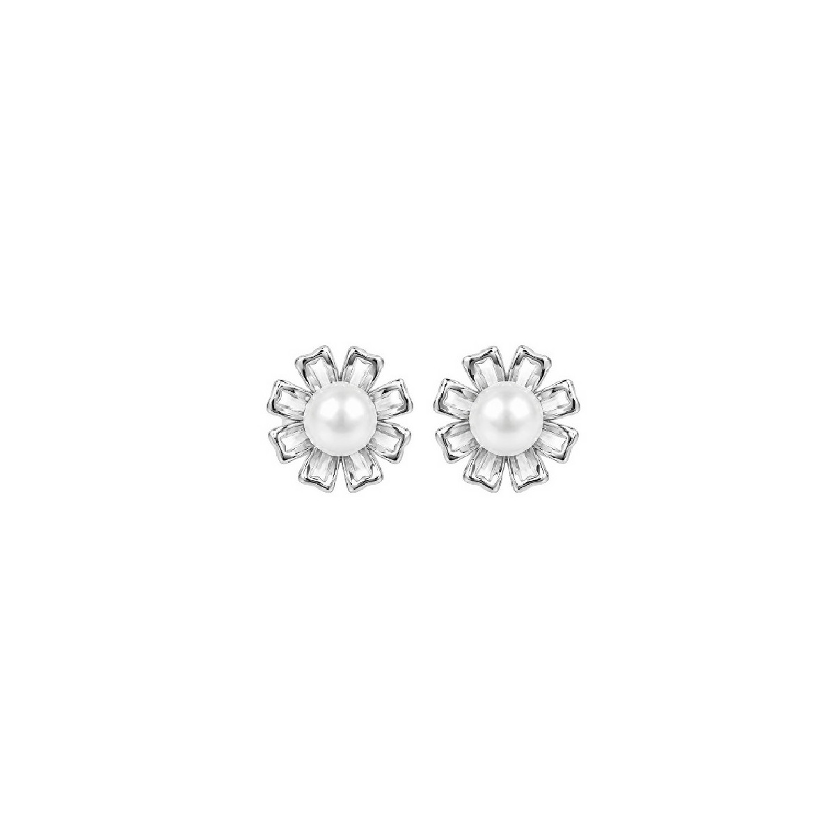 PENDIENTE FLOR LISA CENTRO PERLA NATURAL - PE7149R
