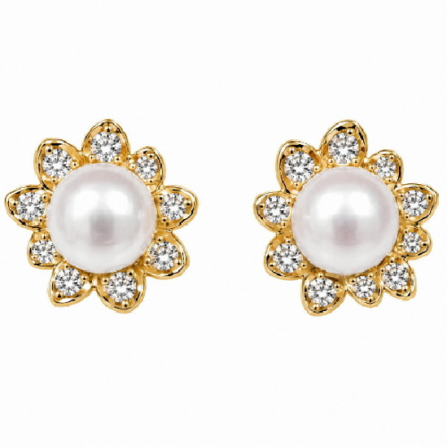 PENDIENTE FLOR PERLA CENTRO - PE7119CH