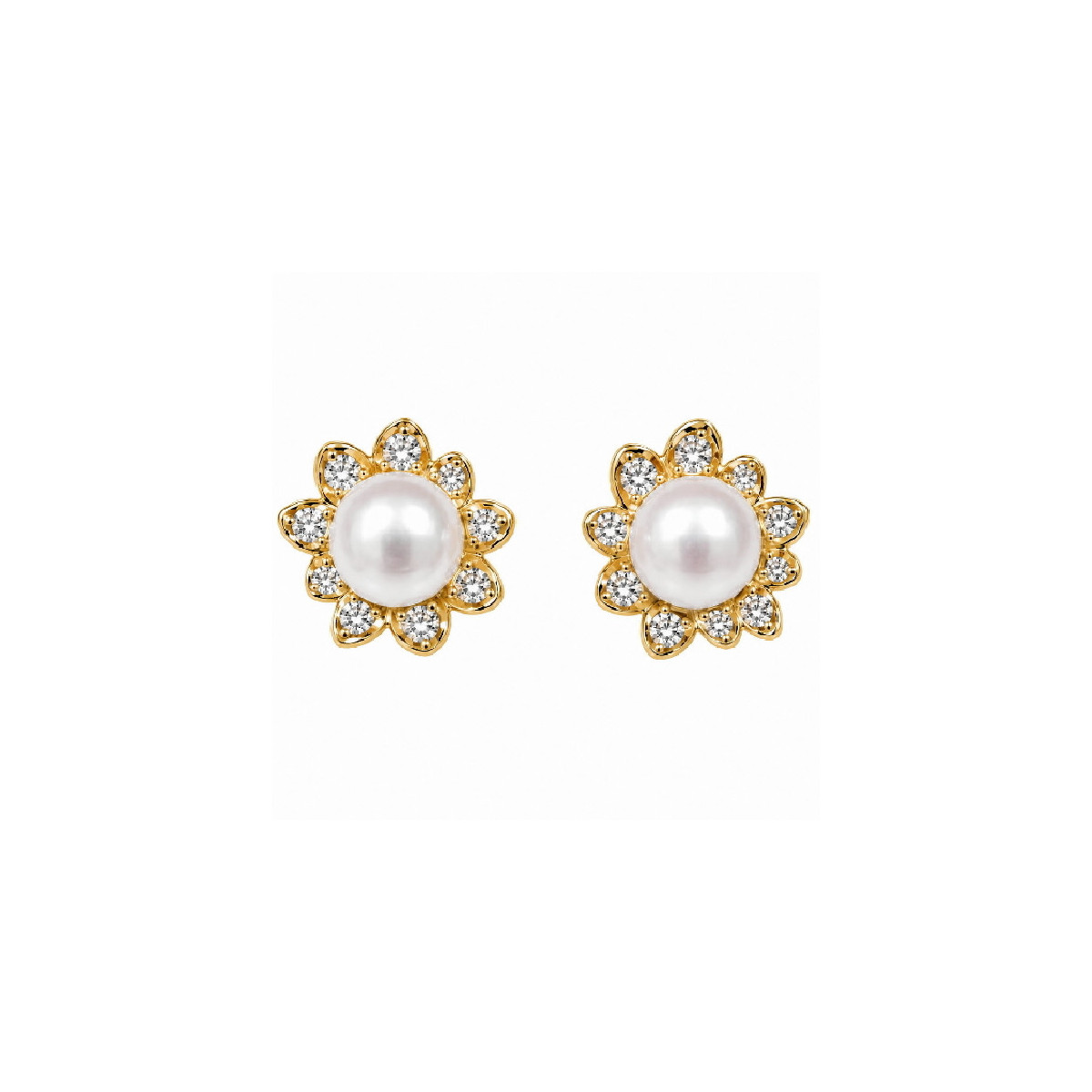PENDIENTE FLOR PERLA CENTRO - PE7119CH