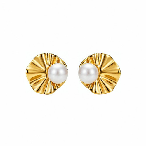 P. CIRCULO LISO DOBLADO + PERLA NATURAL - PE7156CH