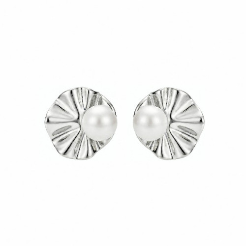 P. CIRCULO LISO DOBLADO + PERLA NATURAL - PE7156R