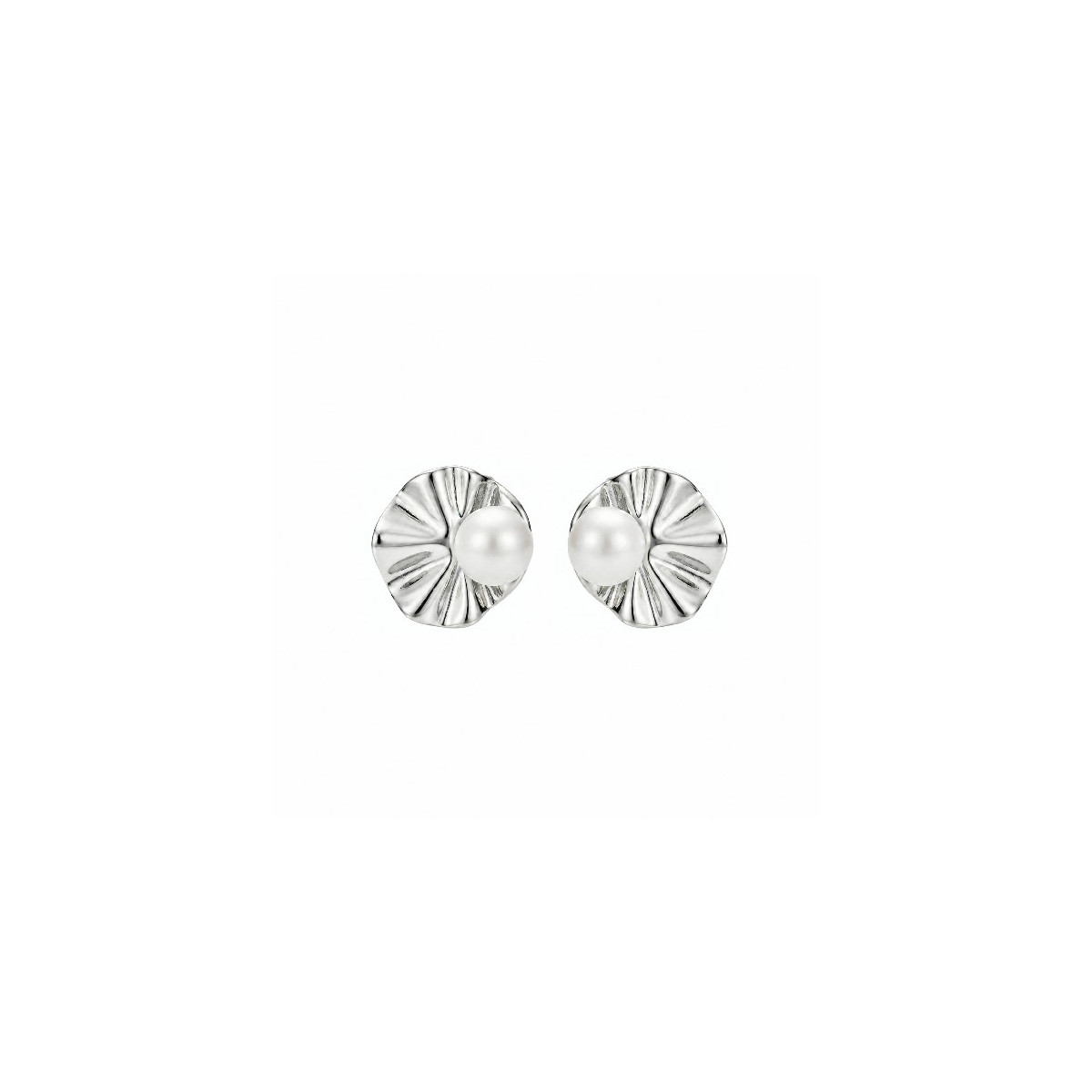 P. CIRCULO LISO DOBLADO + PERLA NATURAL - PE7156R
