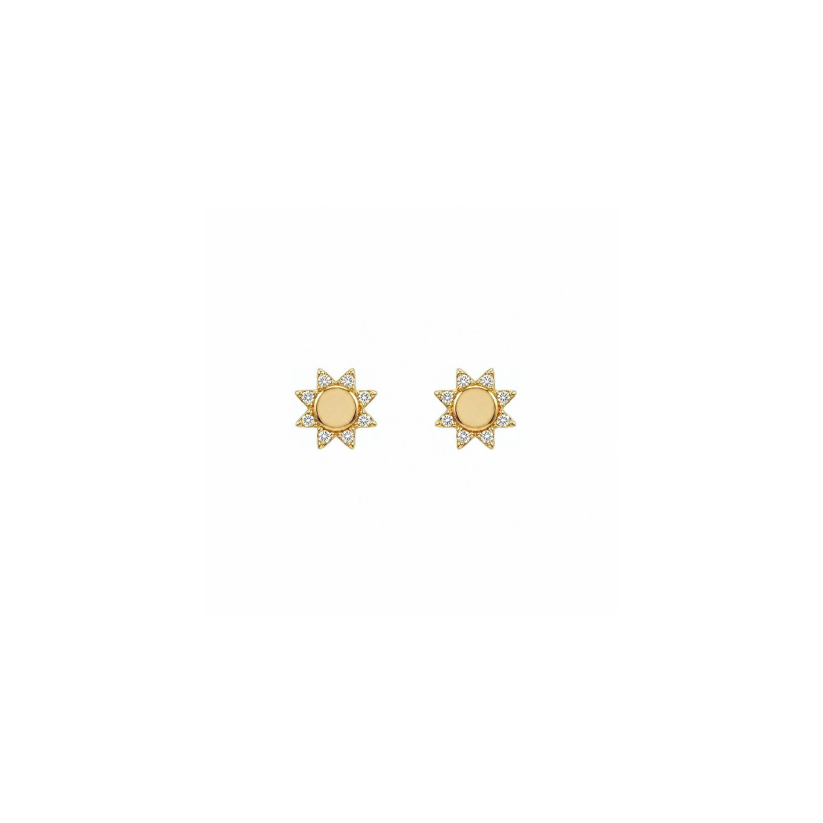 PENDIENTE SOL LISO Y CZ - PE7164CH