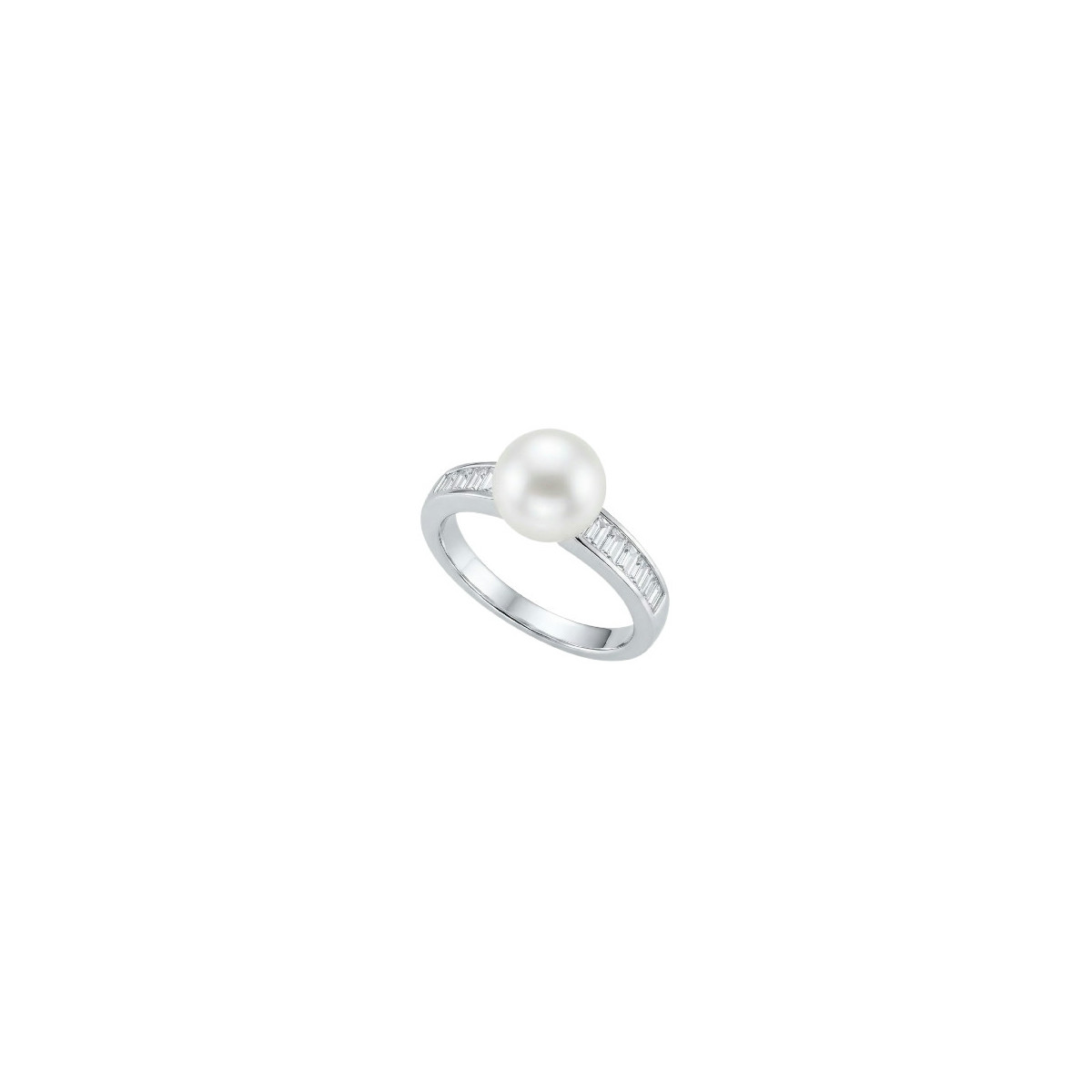 S. CZ BAGUETTE CENTRO PERLA NATURAL - SO1756R