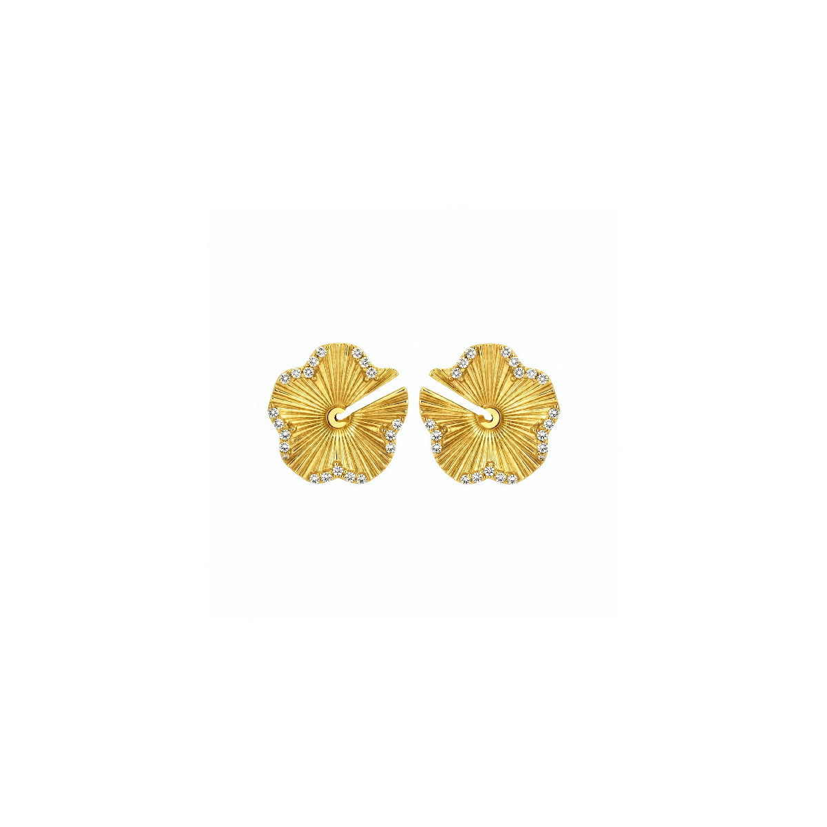 PENDIENTE FLOR 5 PETALOS LAPIDADOS - PE7147CH